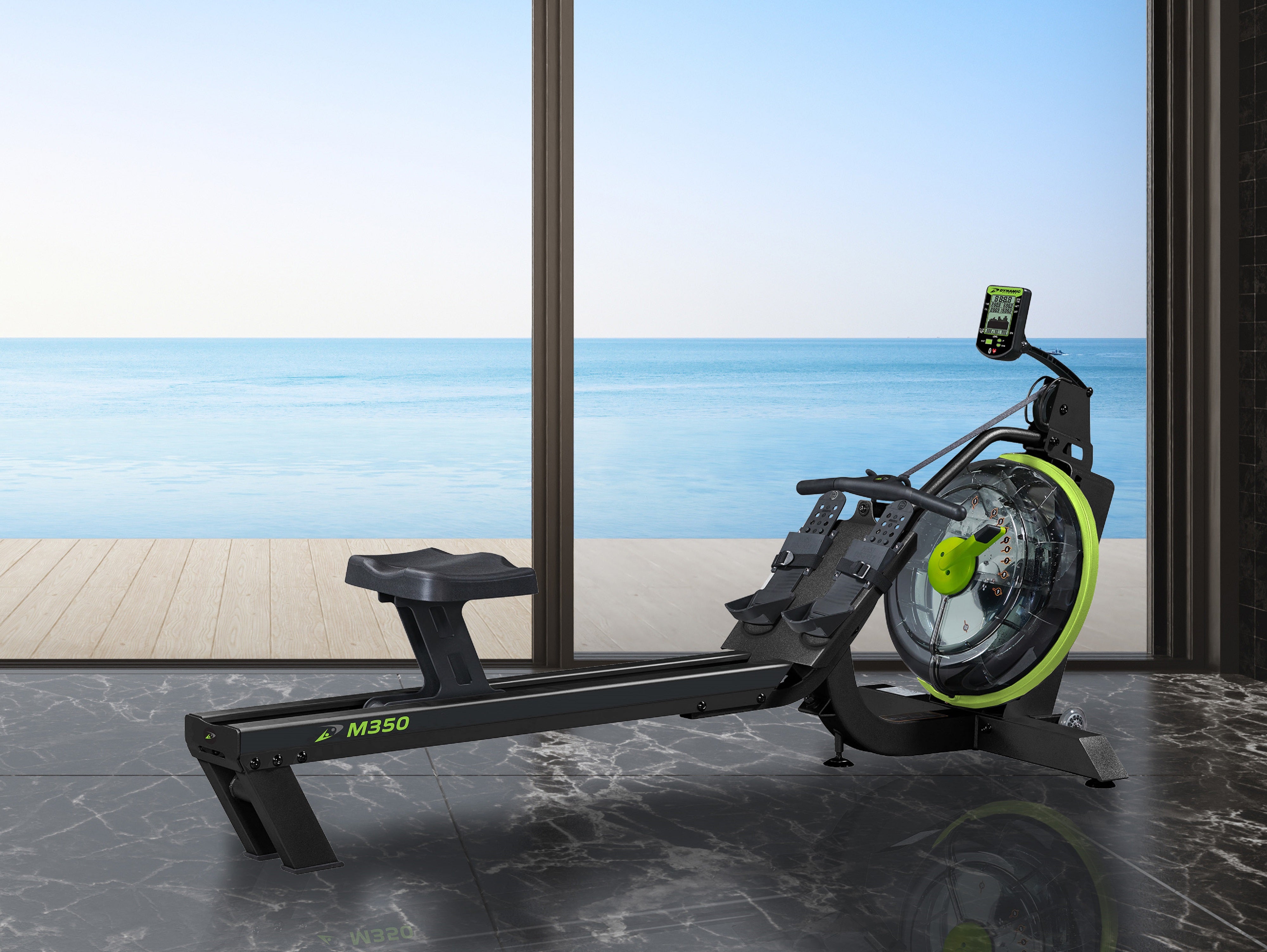 Dynamic Fluid Fitness M350 Fluid Rower – Commercial-Grade Adjustable Fluid Resistance