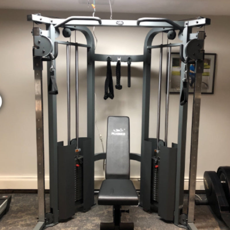 XMARK Functional Trainer Cable Machine with Dual 200 lb Weight Stacks