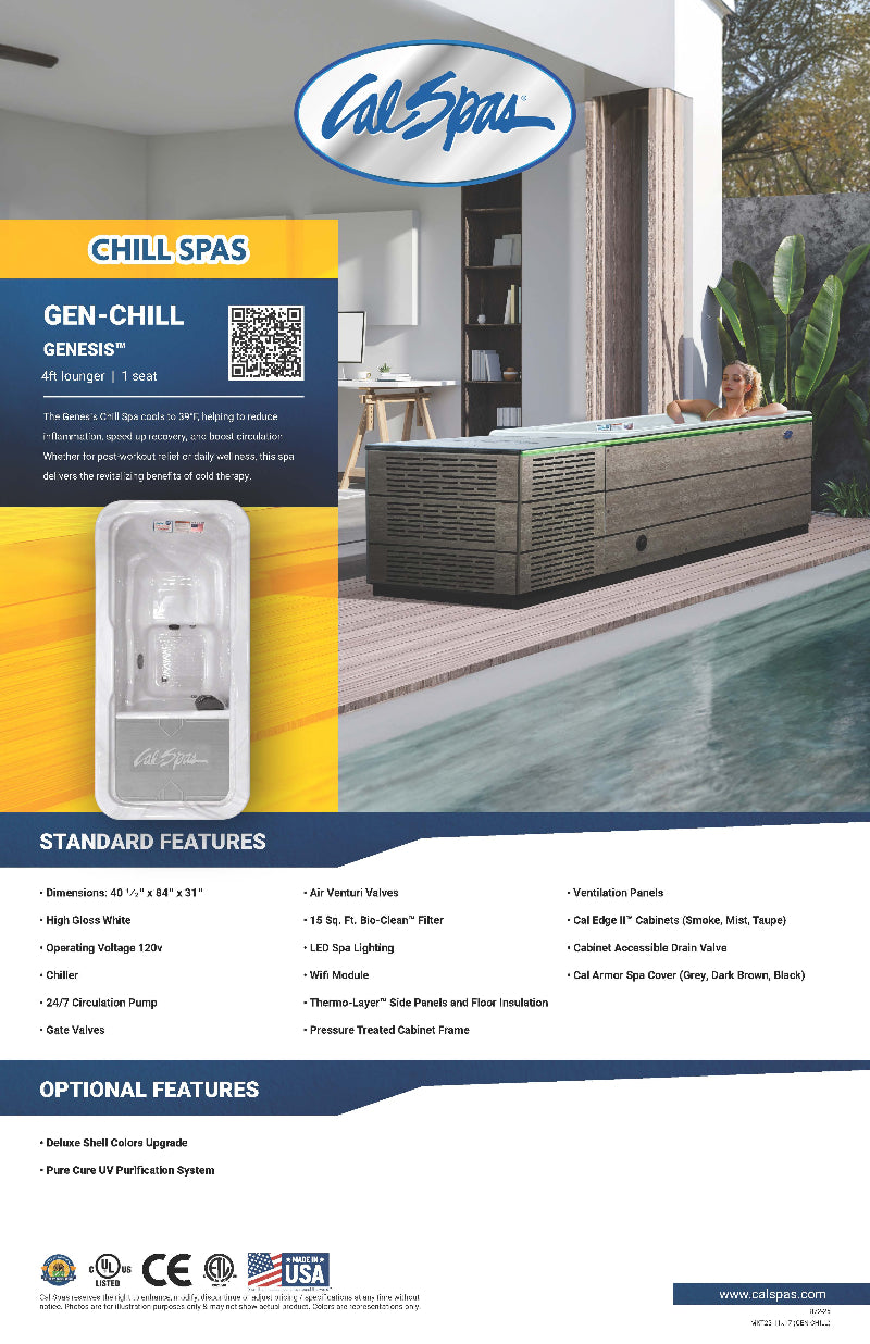 Cal Spas Genesis Chill – Single-Person Cold Immersion Lounge