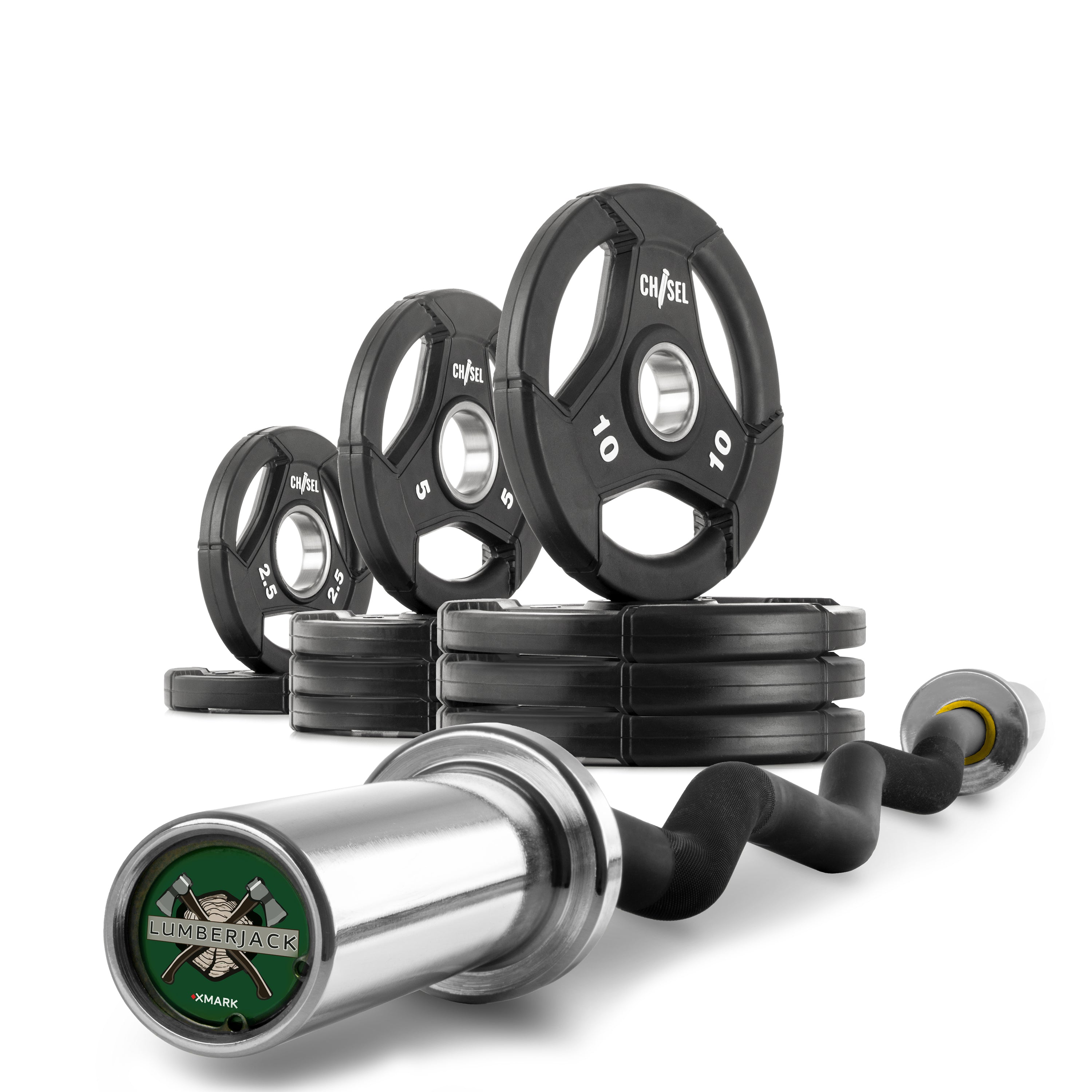 XMARK - Chisel Olympic Weight Plates and Curl Barbell Sets