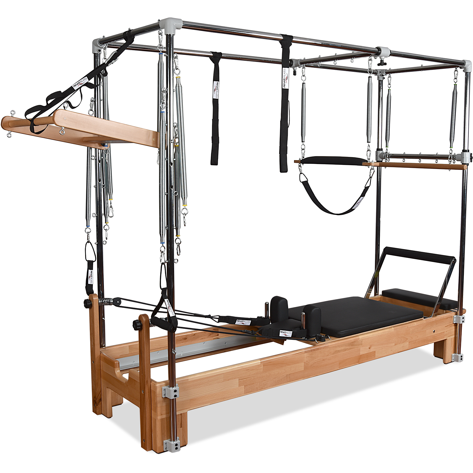 Private Pilates Premium Wood Cadillac-Reformer Bundle – Professional Studio Combo System