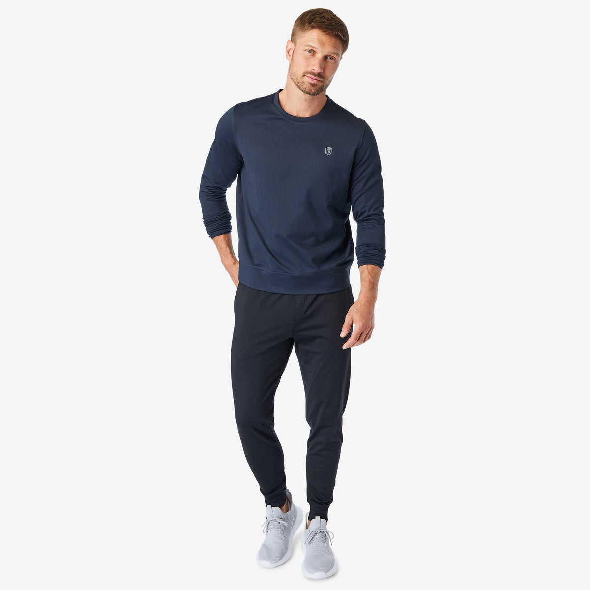 Greatness Wins Men's Core Tech Performance Crew | Navy
