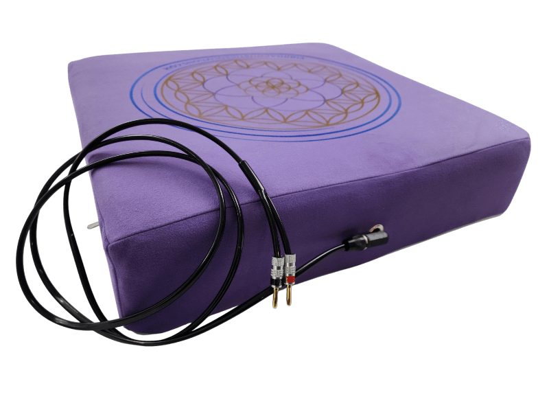Vibroacoustic Therapy Meditation Cushion - Complete Sound Healing Bundle with 60W Quad Transducers