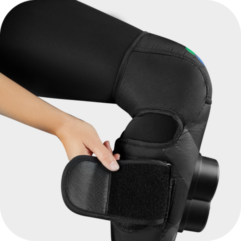 XPRESS Knee Massager - Air Compression & Heat Therapy for Knee, Calf & Thigh - 3 Intensity Levels, Rechargeable
