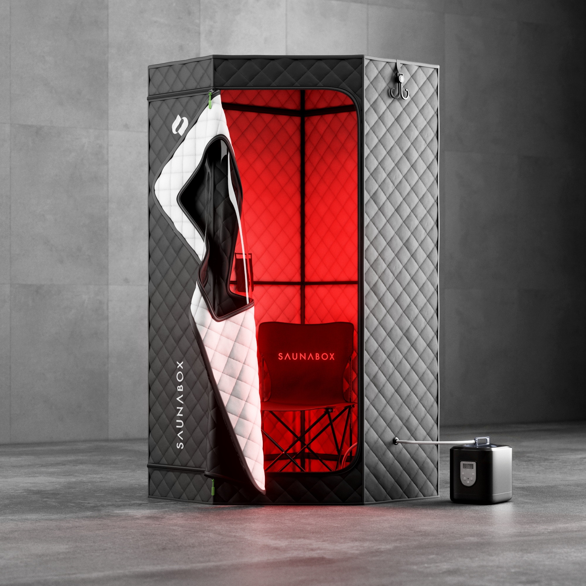SaunaBox® SmartSteam Kit Pro With Red-Light Therapy