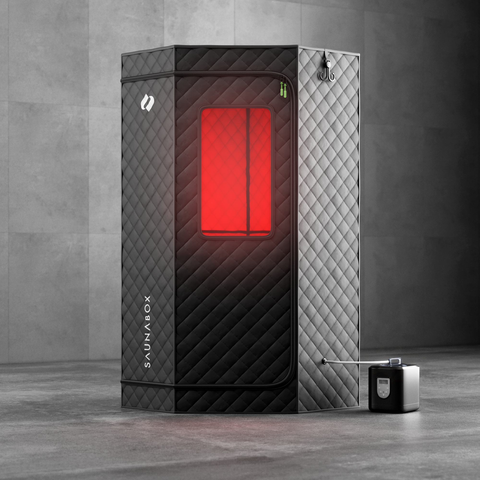 SaunaBox® SmartSteam Kit Pro With Red-Light Therapy