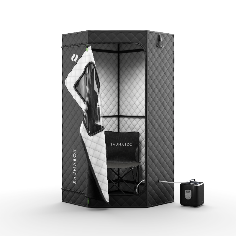 SaunaBox® Recovery Bundle XL – SmartSteam Sauna + PlungeBox XL Cold Plunge with ½ HP Chiller