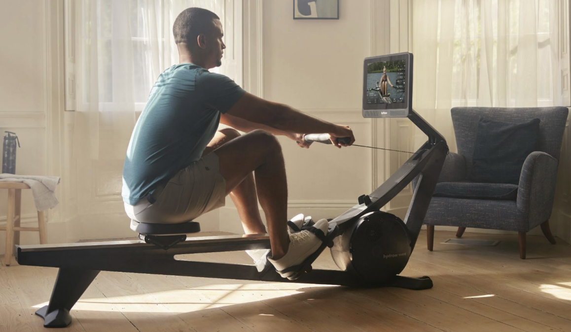 Hydrow Wave Rower – Pirate Black – Compact Smart Connected Rower for Home Training