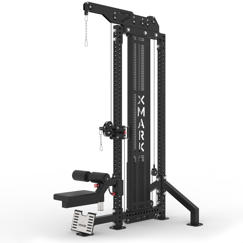 XMARK Commercial Lat Pulldown & Low Row Functional Trainer | Single Stack Strength Machine