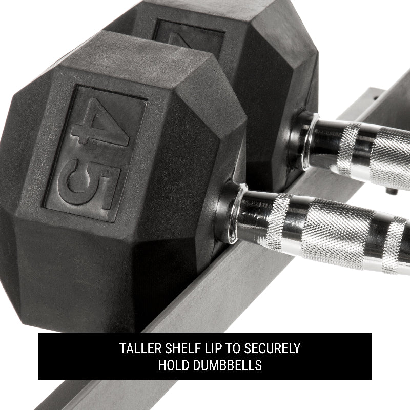 XMARK 3-Tier Dumbbell Rack | Holds Up to 10 Pairs | Heavy-Duty Steel Storage