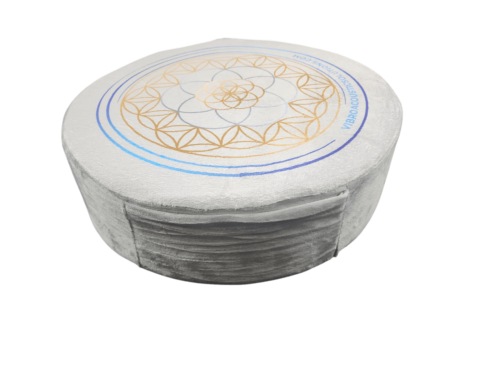 Vibroacoustic Zafu Meditation Cushion Bundle - Traditional Round Design with Dual Transducers & Amplifier