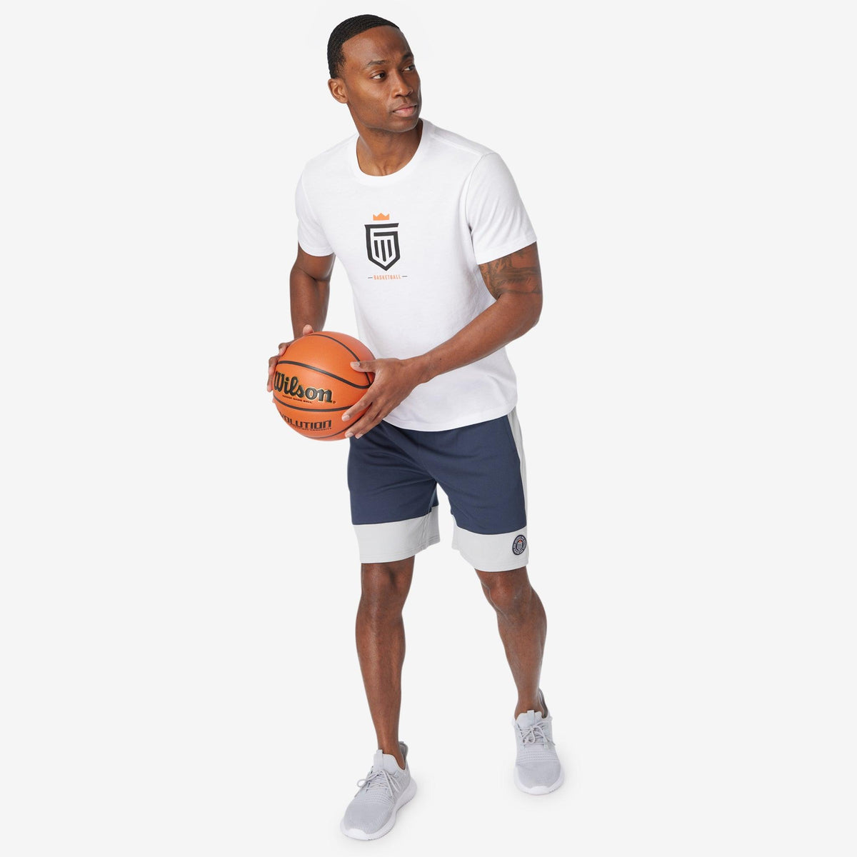 Greatness Wins Men's Basketball Graphic Tee | White