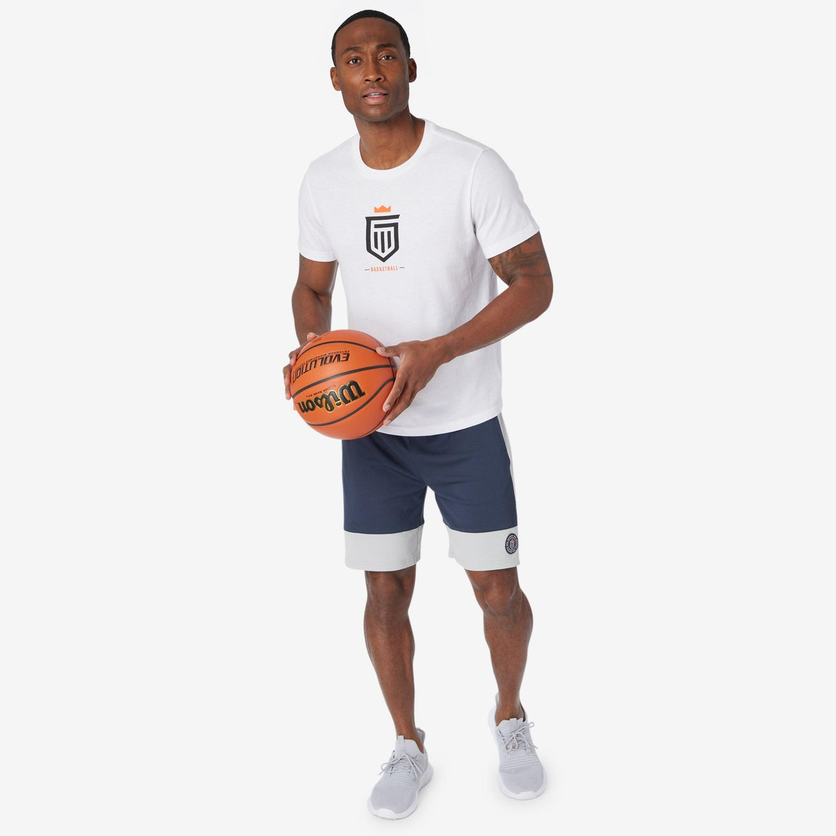 Greatness Wins Men's Basketball Graphic Tee | White