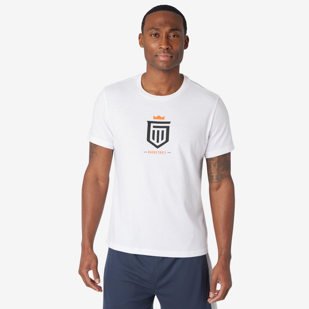 Greatness Wins Men's Basketball Graphic Tee | White