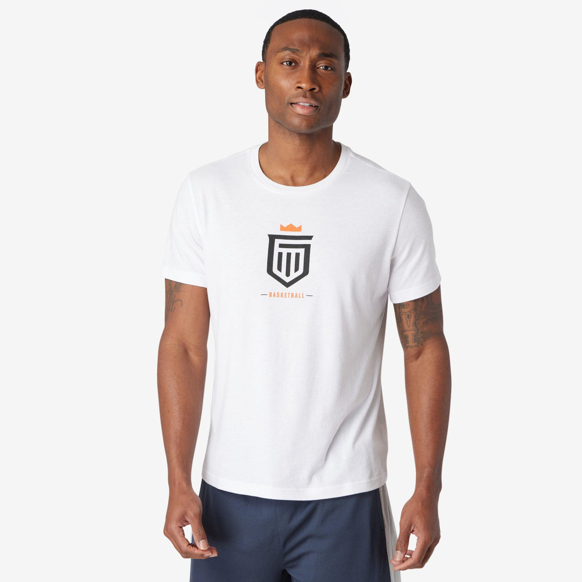 Greatness Wins Men's Basketball Graphic Tee | White