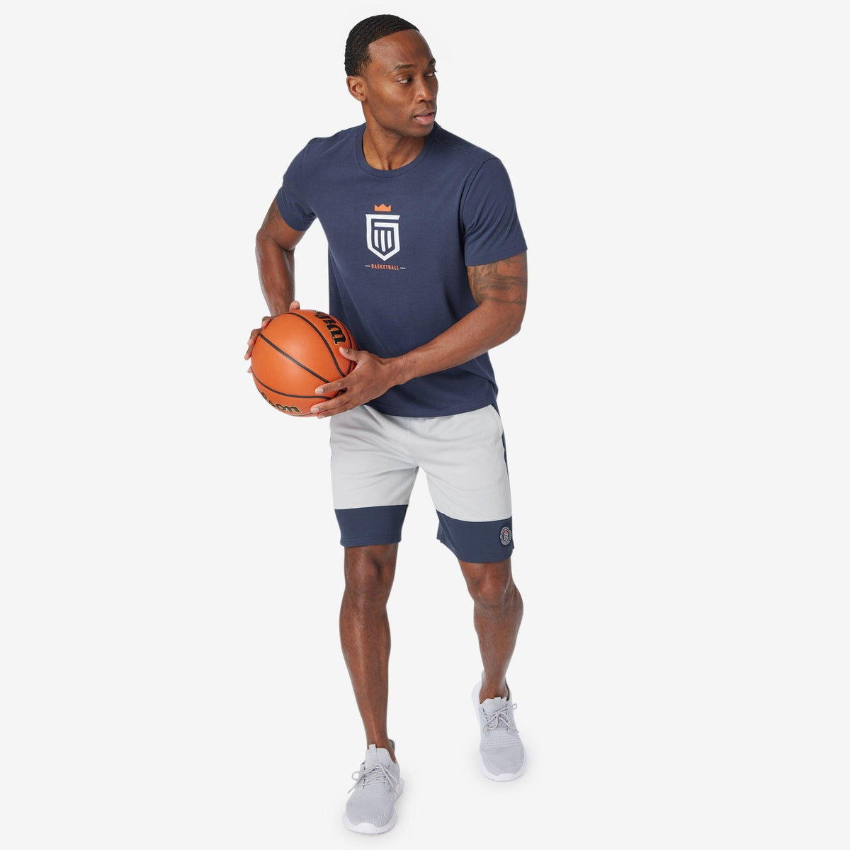 Greatness Wins Men's Basketball Graphic Tee | Navy