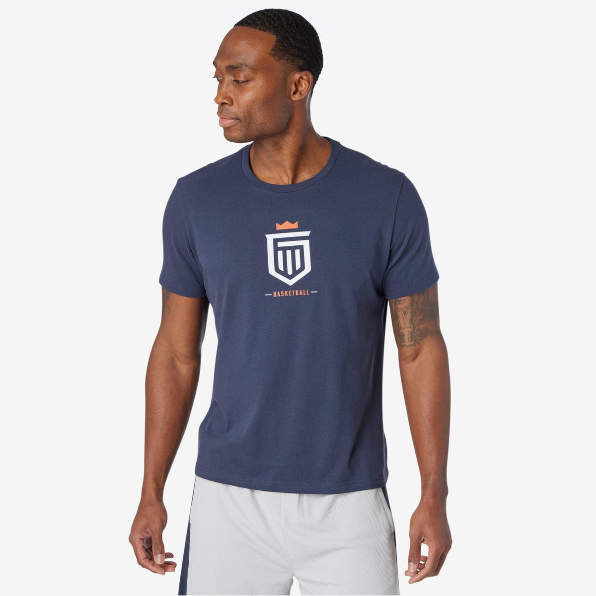Greatness Wins Men's Basketball Graphic Tee | Navy