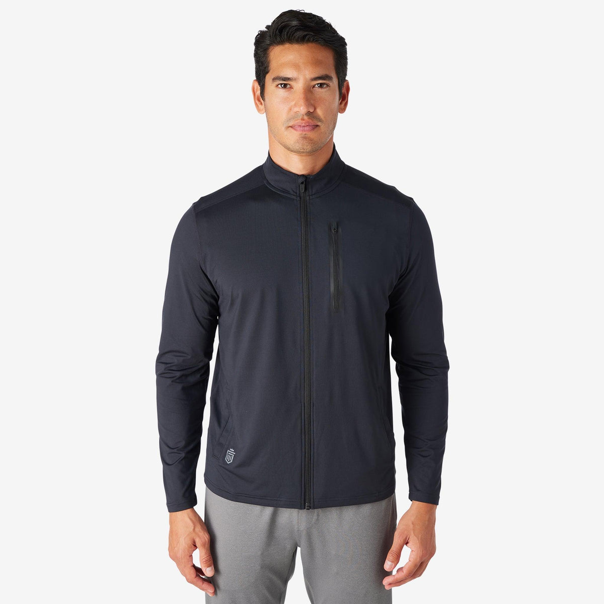 Greatness Wins Men's Core Tech Full Zip | Black