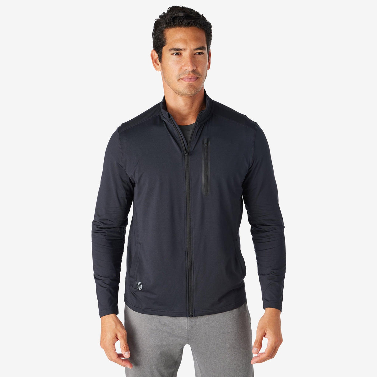Greatness Wins Men's Core Tech Full Zip | Black