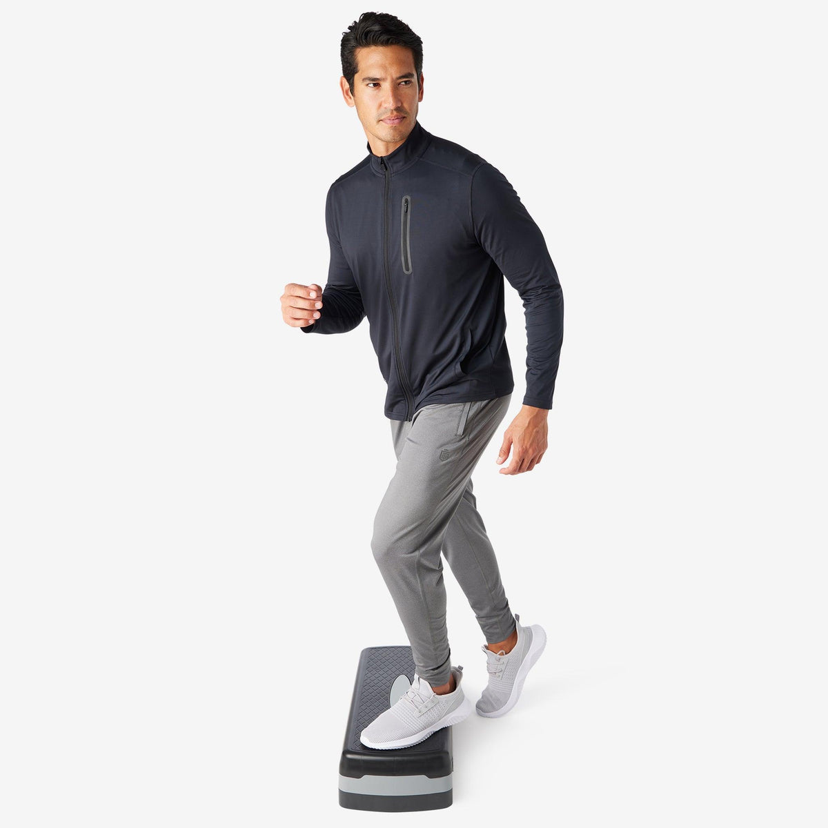 Greatness Wins Men's Core Tech Full Zip | Black