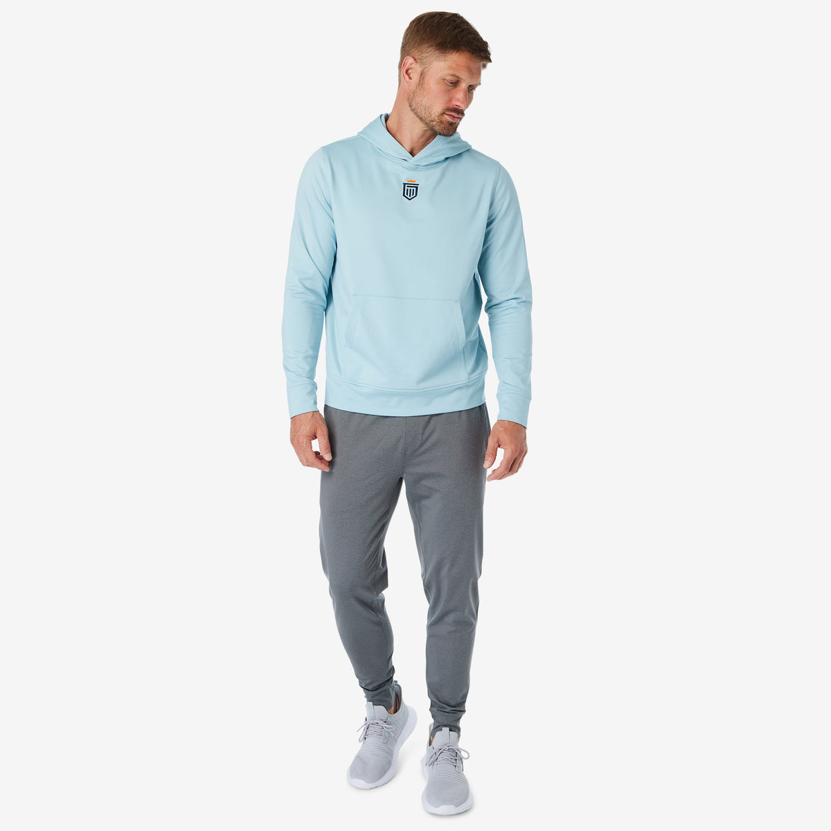 Greatness Wins Men's Core Tech Hoodie | Coastal Blue