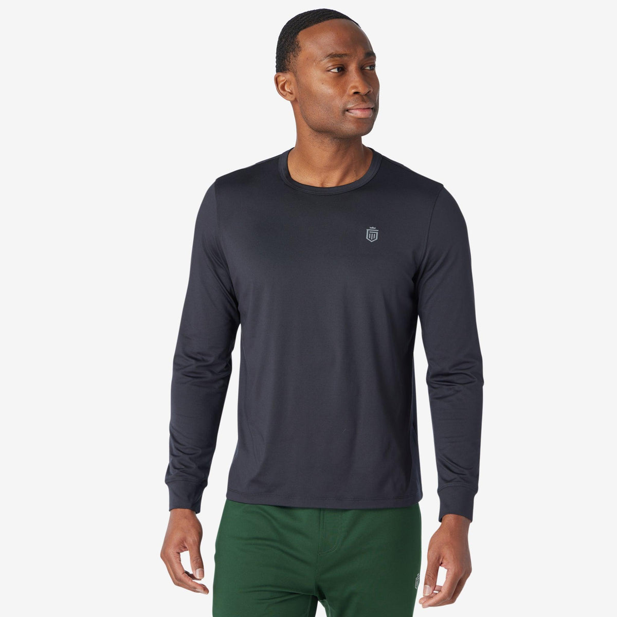 Greatness Wins Men's Core Tech Long Sleeve Tee | Black