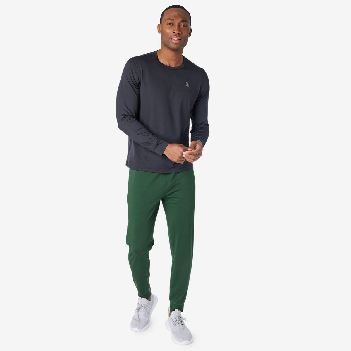 Greatness Wins Men's Core Tech Long Sleeve Tee | Black