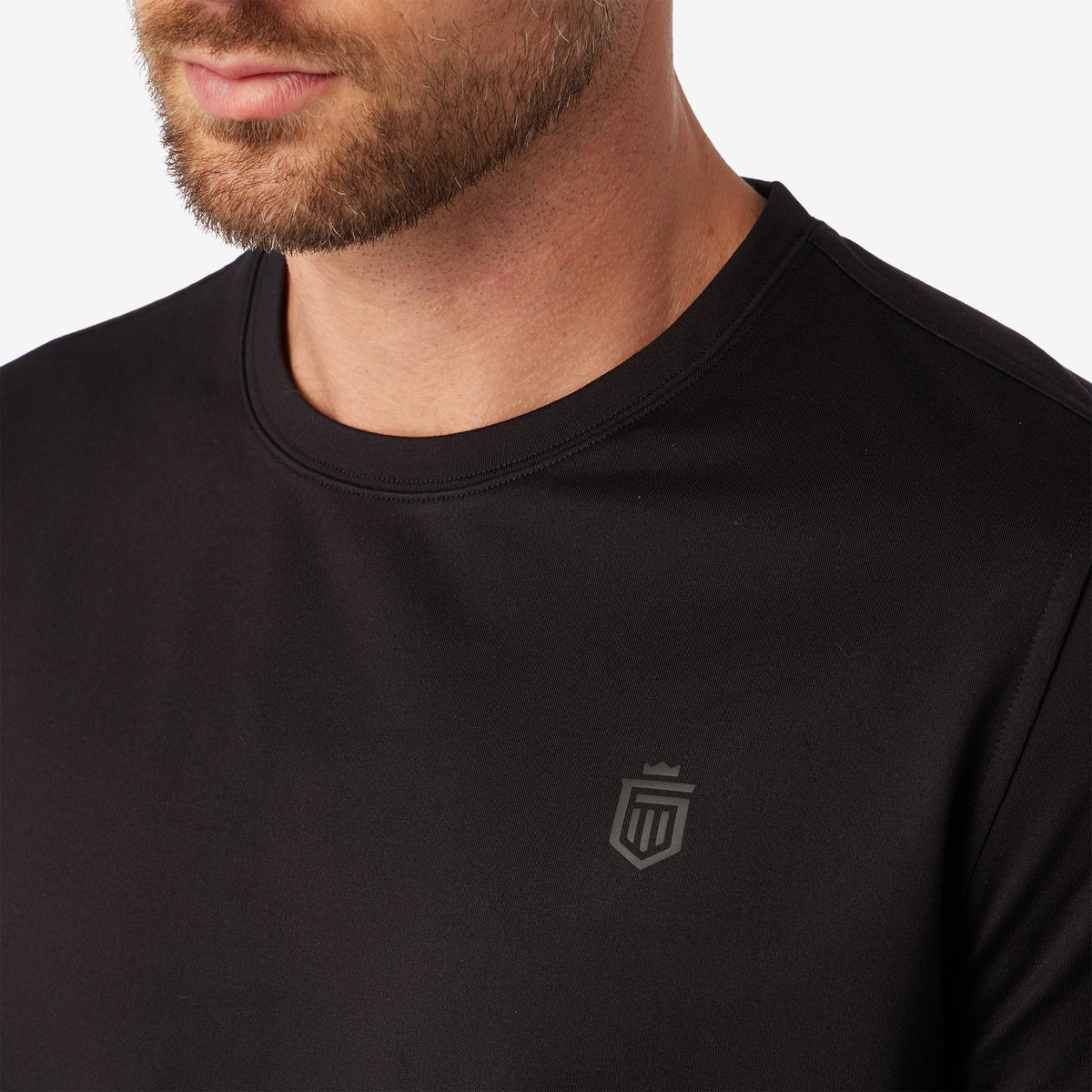 Greatness Wins Men's Core Tech Performance Crew | Black