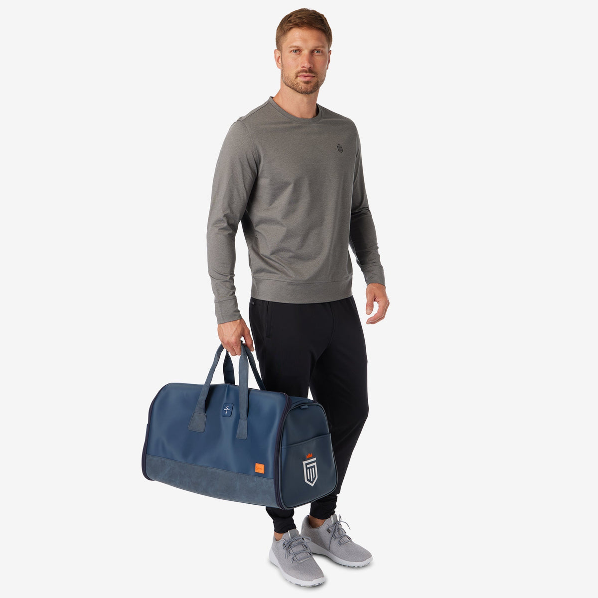 Greatness Wins Men's Core Tech Performance Crew | Gray Heather