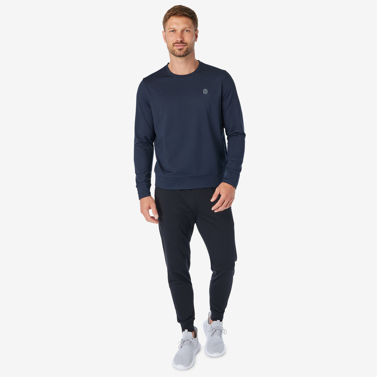 Greatness Wins Men's Core Tech Performance Crew | Navy