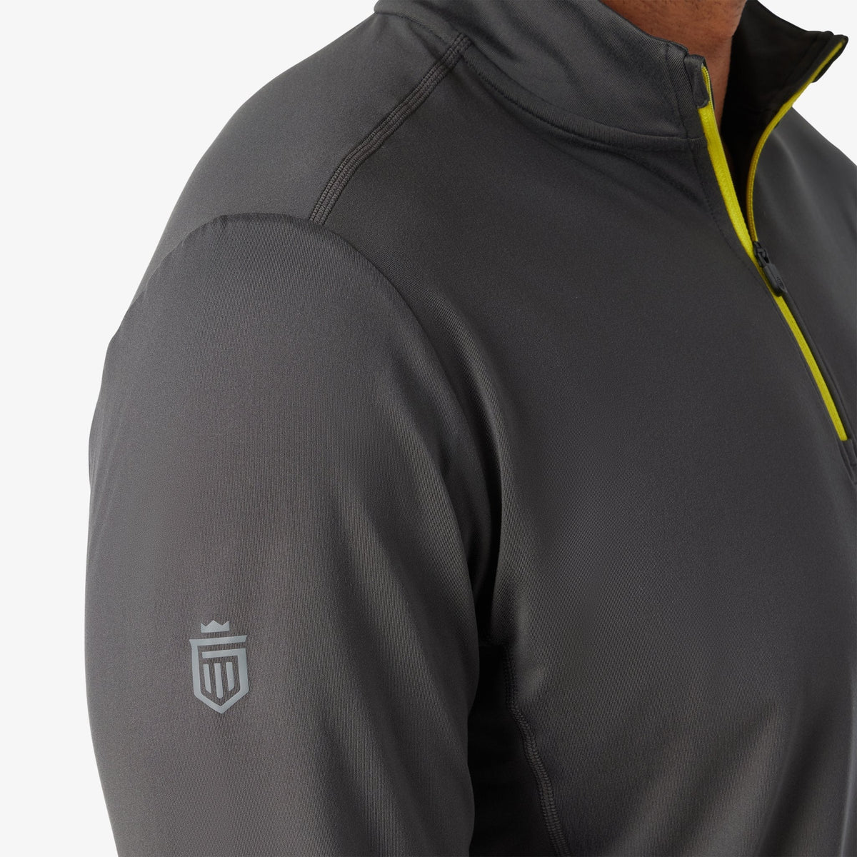 Greatness Wins Men's Core Tech Quarter Zip | Charcoal