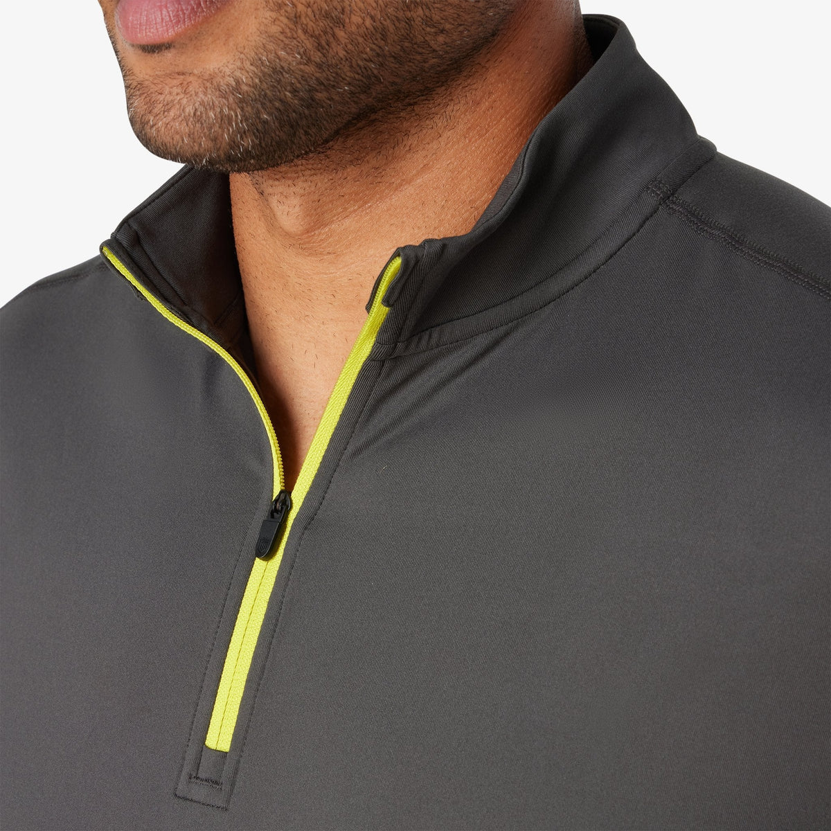 Greatness Wins Men's Core Tech Quarter Zip | Charcoal