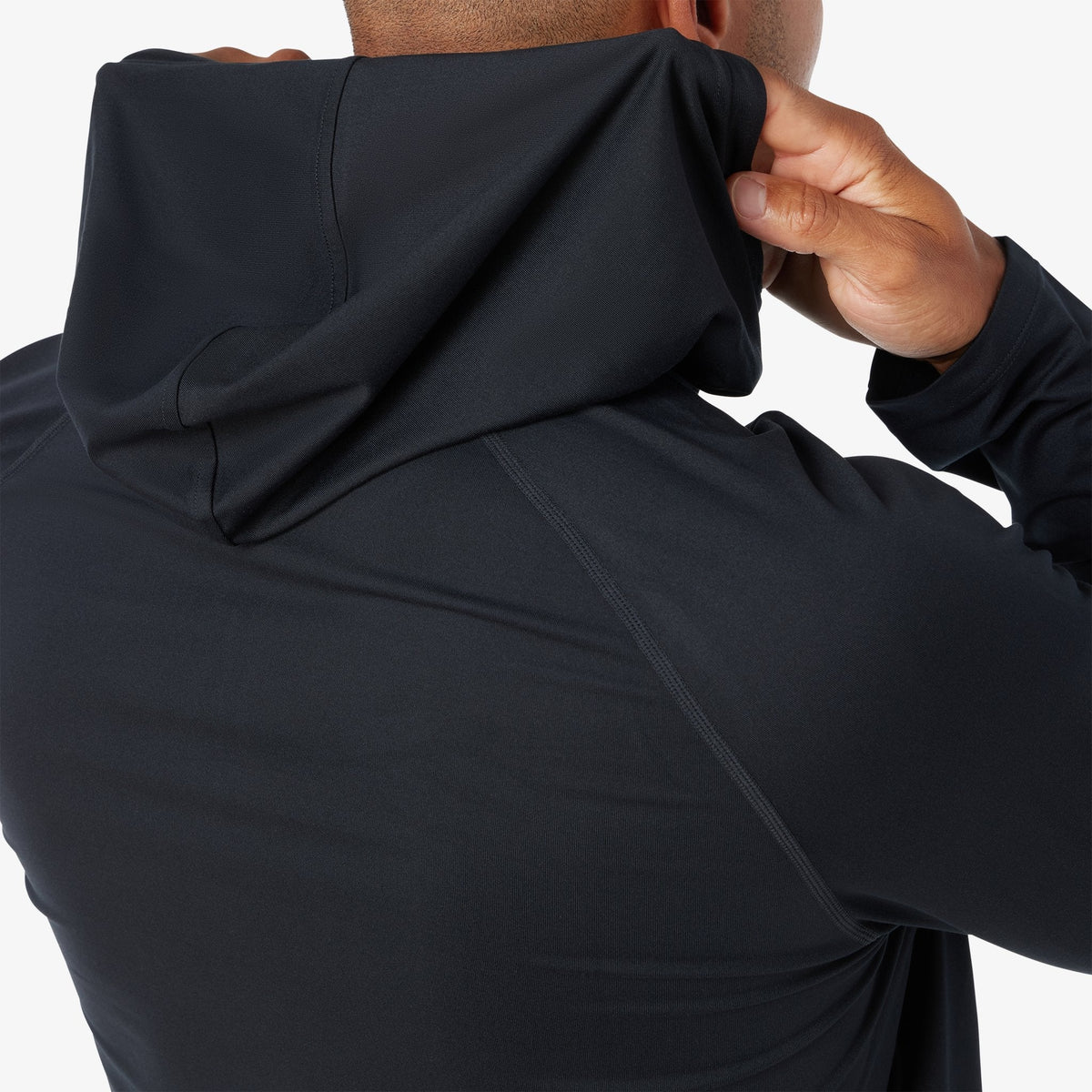 Greatness Wins Men's Core Tech Quarter Zip Hood | Black