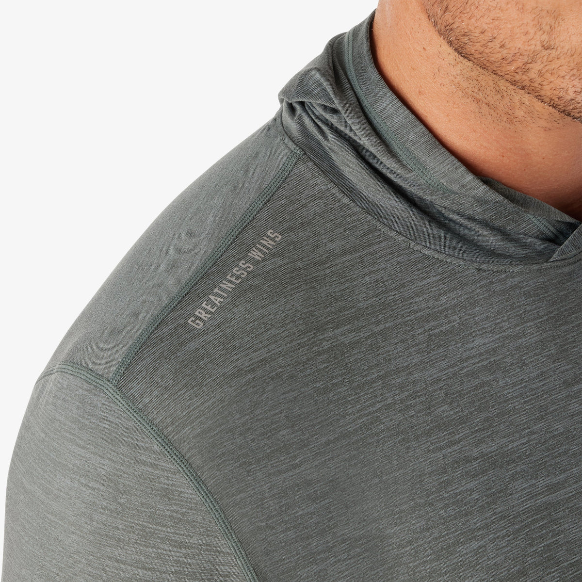 Greatness Wins Men's Core Tech T-Shirt Hoodie | Balsam