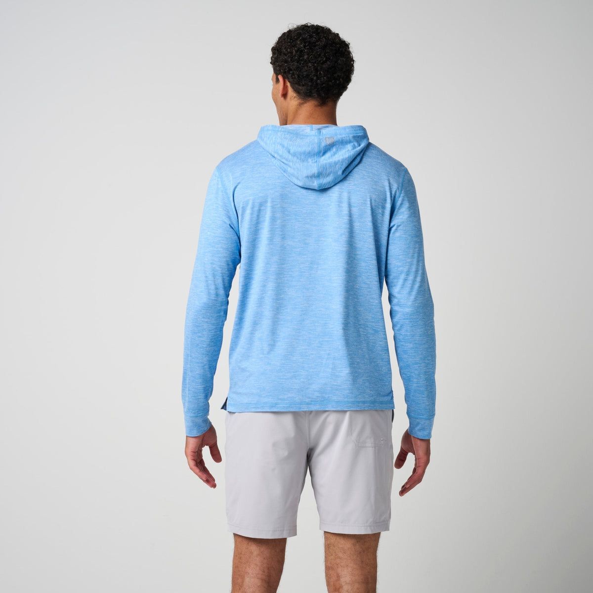Greatness Wins Men's Core Tech T-Shirt Hoodie | Marina Blue Heather