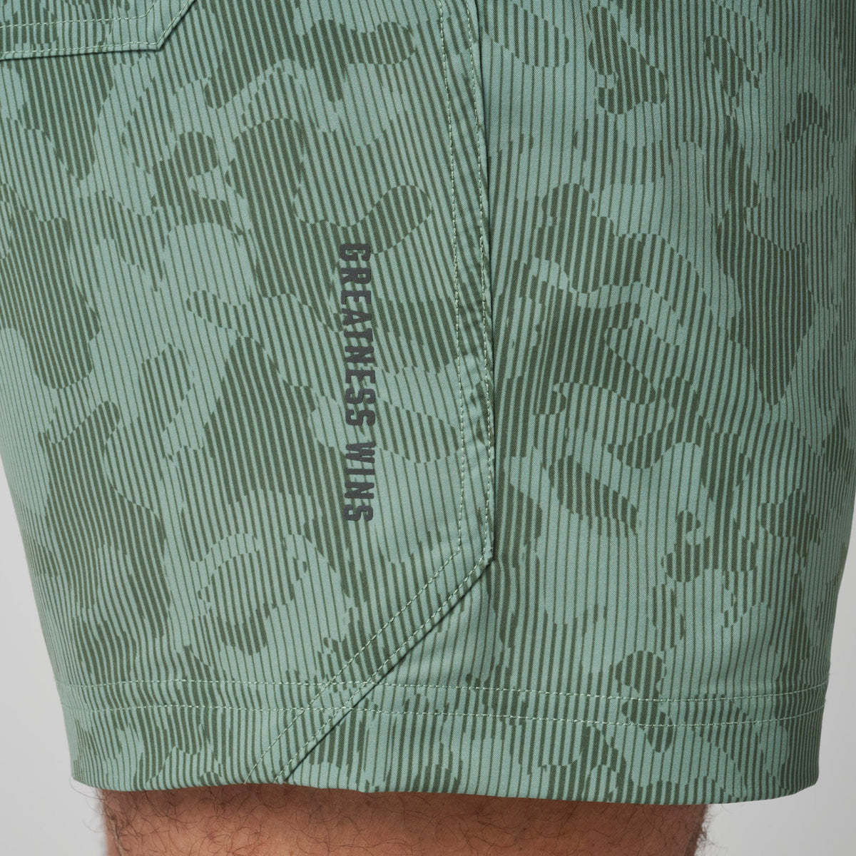 Greatness Wins Men's Core Tech Training Short | Green Jet Camo