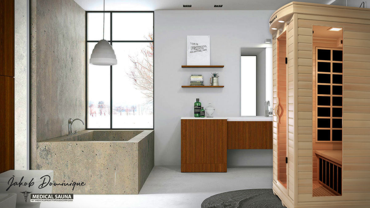 Medical Saunas – Medical 4 Two-Person Full Spectrum Infrared Sauna, Hemlock Wood, 6 Heaters, 1700 W