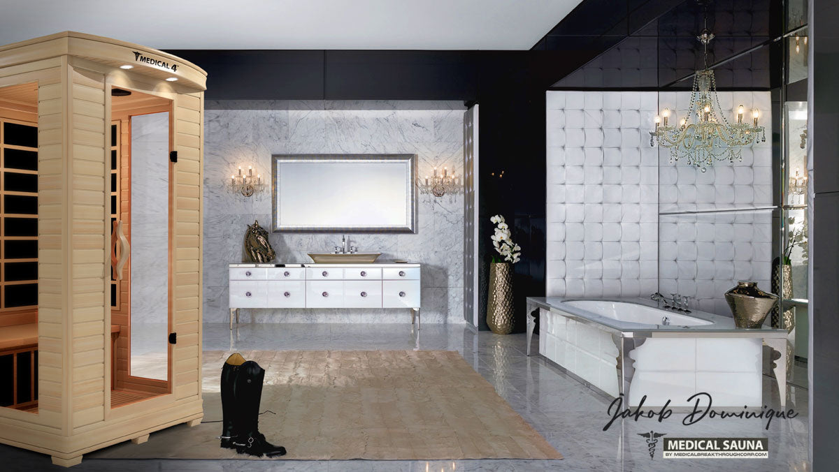 Medical Saunas – Medical 4 Two-Person Full Spectrum Infrared Sauna, Hemlock Wood, 6 Heaters, 1700 W