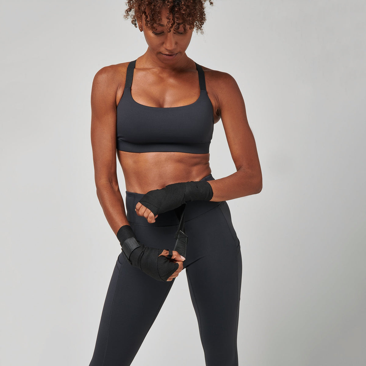 Greatness Wins Women's High Output Sports Bra | Black