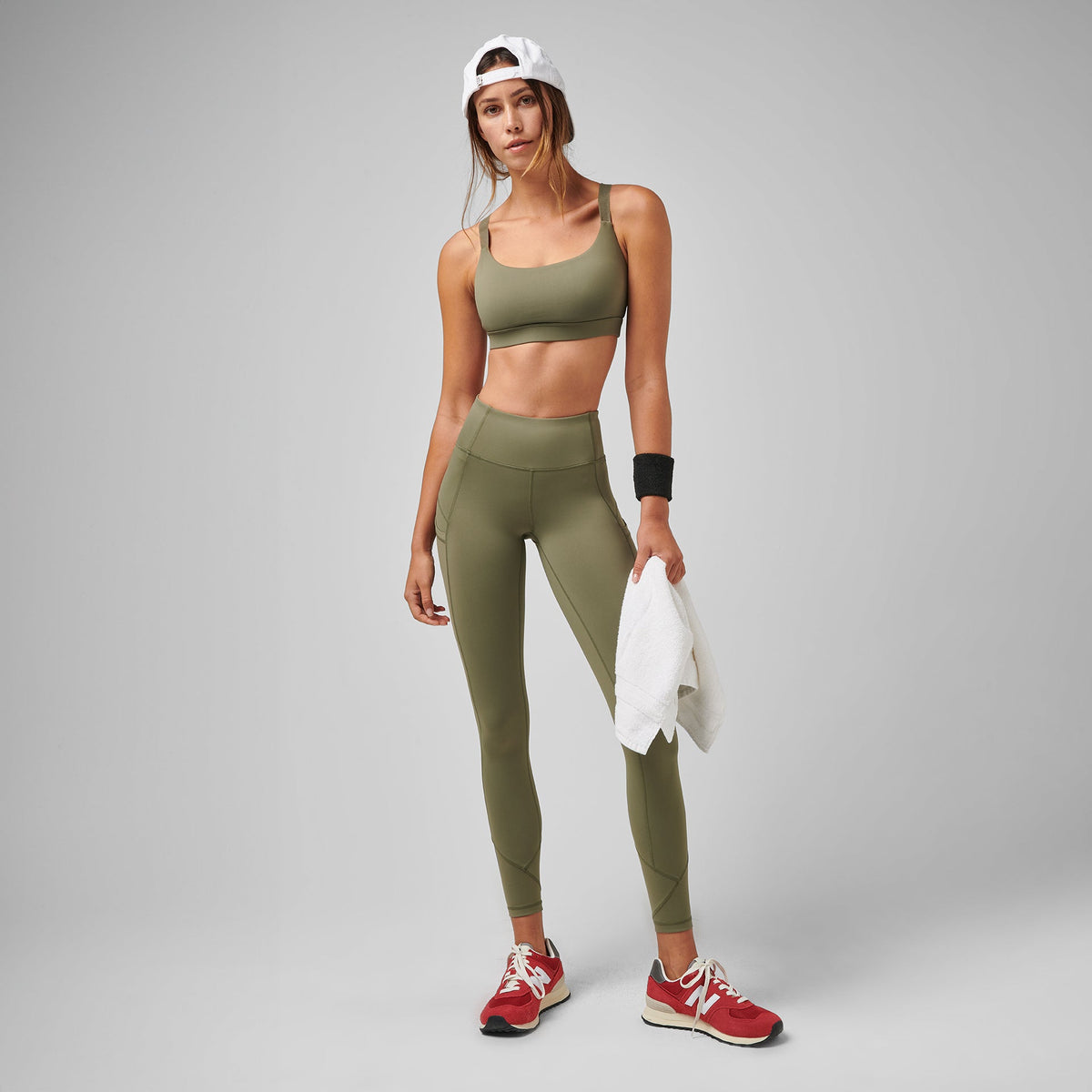 Greatness Wins Women's High Output Sports Legging | Slate Green