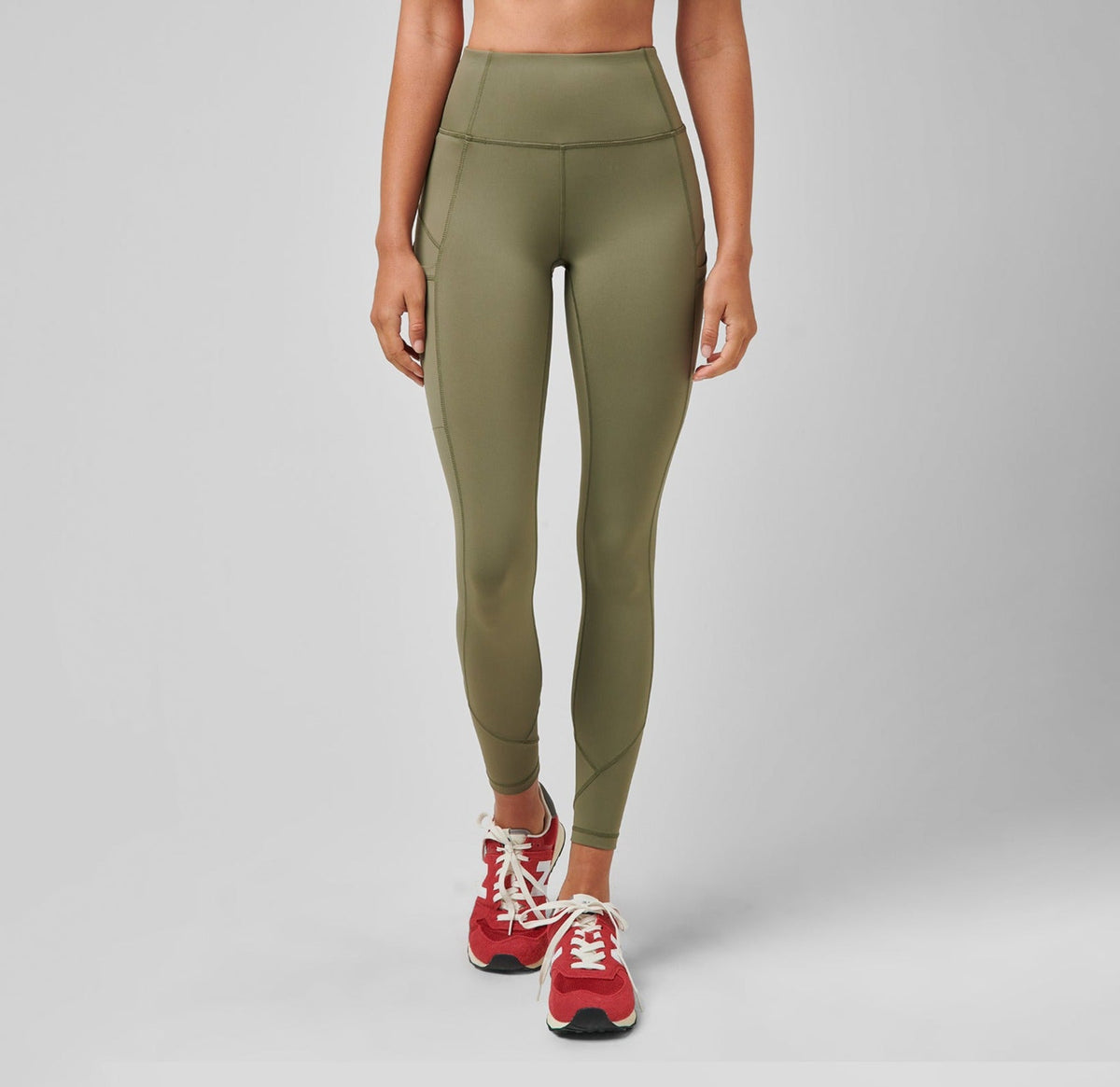 Greatness Wins Women's High Output Sports Legging | Slate Green