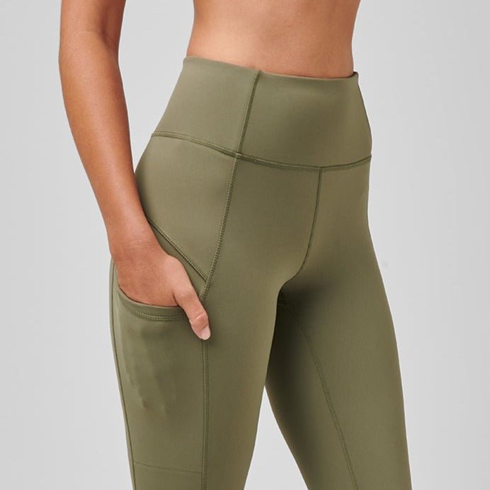 Greatness Wins Women's High Output Sports Legging | Slate Green
