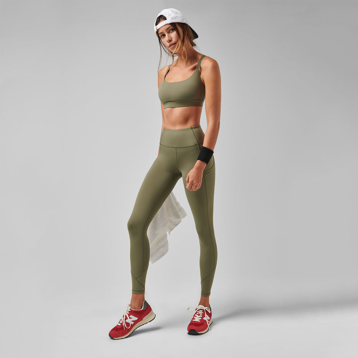 Greatness Wins Women's High Output Sports Legging | Slate Green
