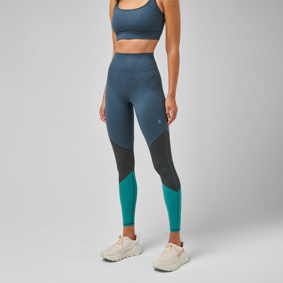 Greatness Wins Women's High Waist Essential Color Breakup Legging | Dark Sky