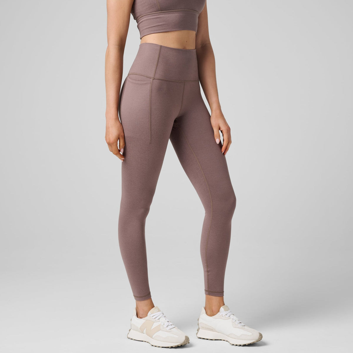 Greatness Wins Women's High Waist Essential Legging | Iron Clay