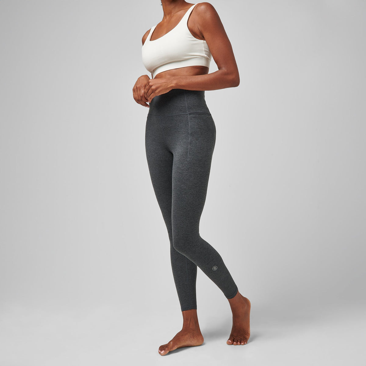 Greatness Wins Women's High Waist Essential Legging | Charcoal Heather