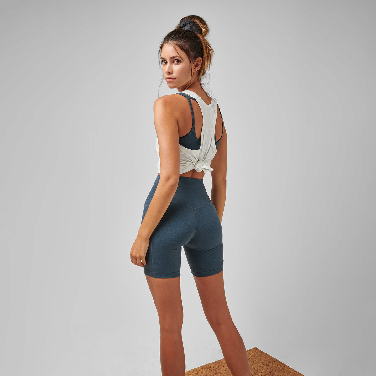 Greatness Wins Women's High Waist Essential Short | Dark Sky