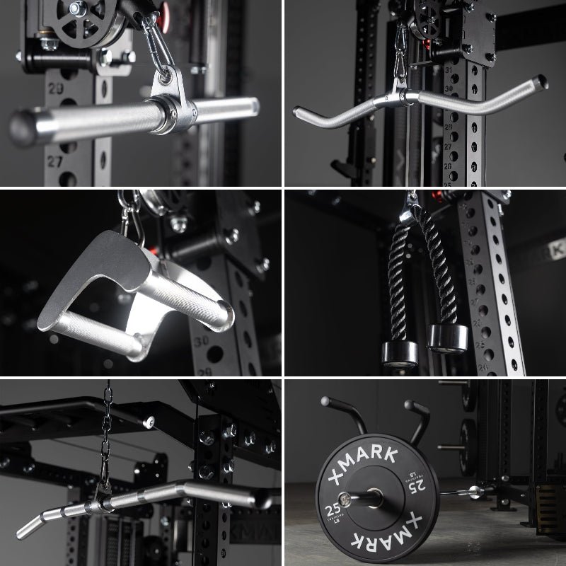 XMARK Commercial Half Rack Functional Trainer | Dual 220 lb Stacks | All-in-One Strength System