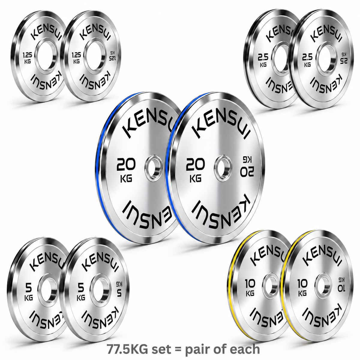 Calibrated Chrome Weight Plates (KGS)
