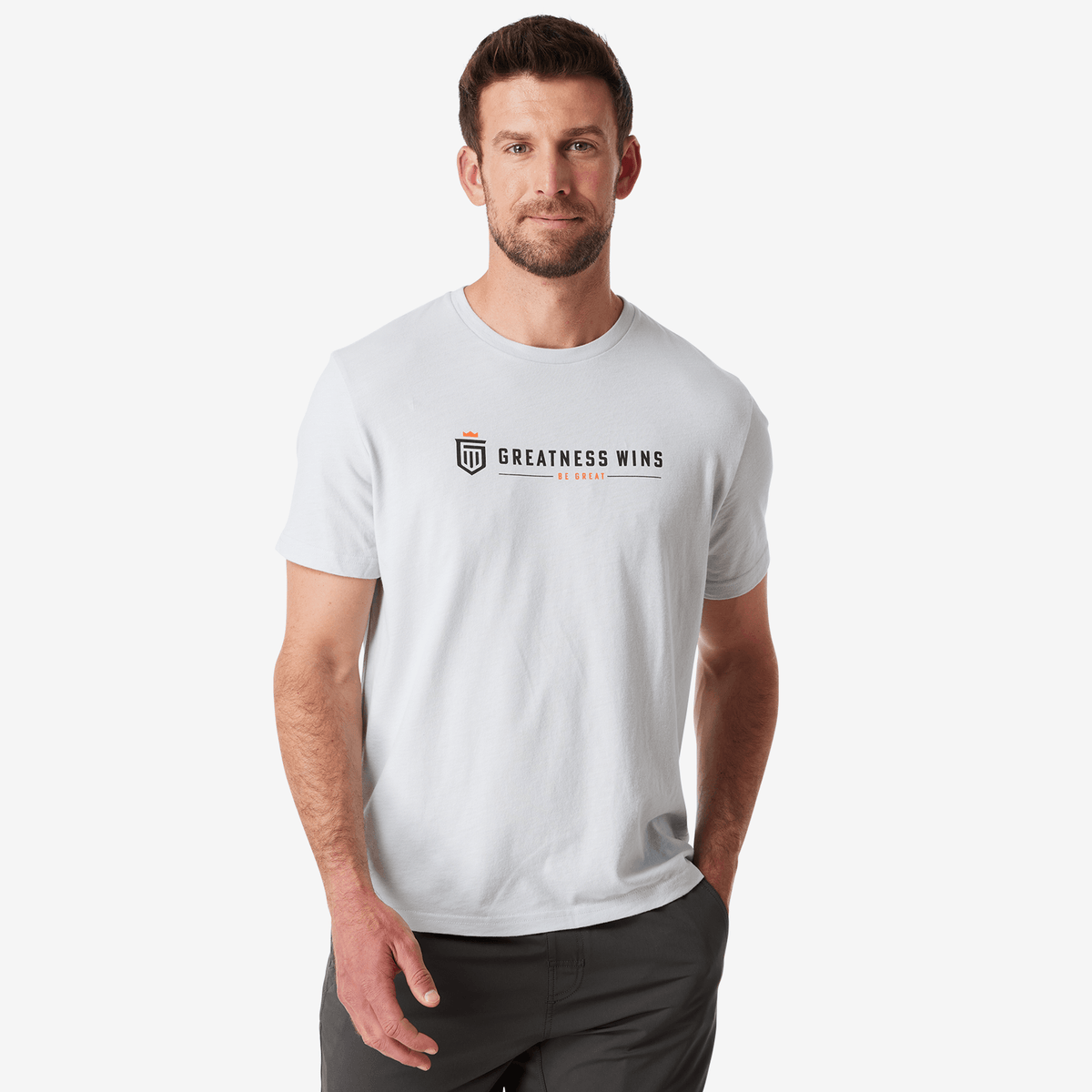 Greatness Wins Men's Logo Graphic Tee | Sky Blue